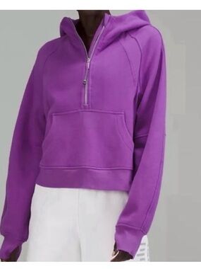 Lululemon Scuba Oversized Half Zip Hoodie Moonlit Magenta Pink Purple XS/S